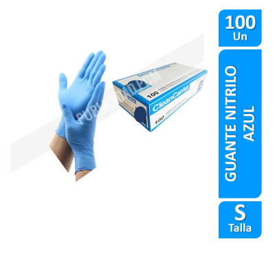 GUANTE NITRILO AZUL T-S