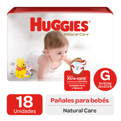 PAÑAL HUGGIES NATURAL CARE Gx18