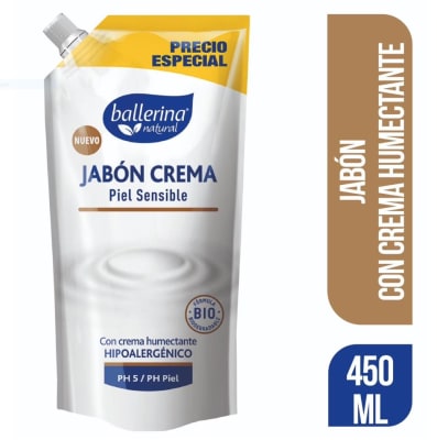 JABON BALLERINA PIEL SENSIBLE 450 ML