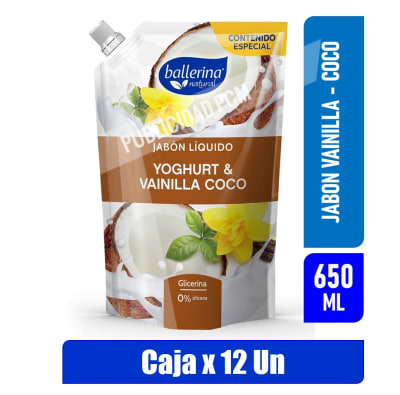 JABON BALLERINA YOGHURT VAINILLA 650ml