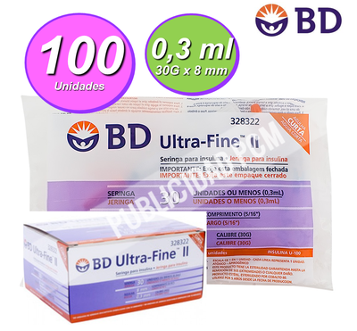 JERINGA INSULINA BD 30G - Vol 0,3 ml JERINGA INSULINA BD 30G - Vol 0,3 ml