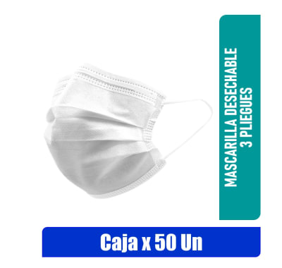 MASCARILLA 3 PLIEGUES 50