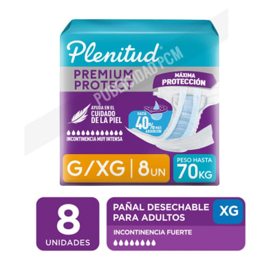 PAÑAL ADULTO PLENITUD XGx8 PAÑAL ADULTO PLENITUD XGx8