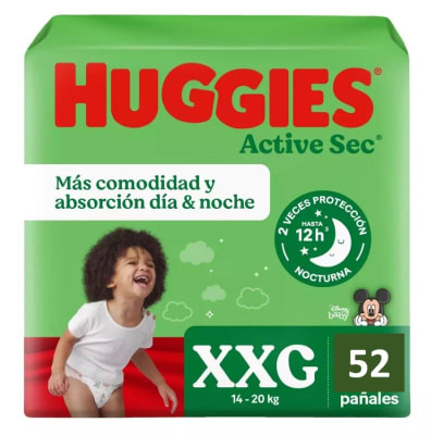 PAÑAL HUGGIES ACTIVE SEC XXGx52