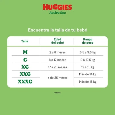 PAÑAL HUGGIES ACTIVE SEC XGx52