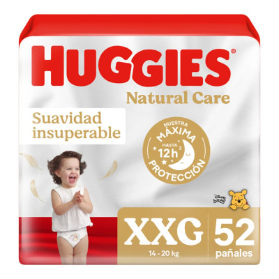 PAÑAL HUGGIES NATURAL CARE XXGx52