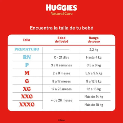 PAÑAL HUGGIES NATURAL CARE Gx66