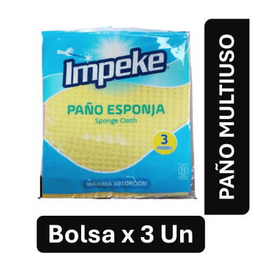 IMPEKE PAÑO ESPONJA x 3