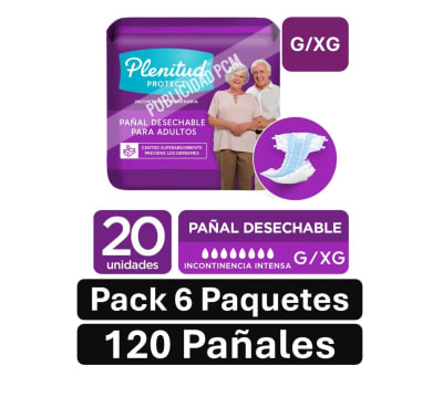 PACK PLENITUD PAÑAL G/XGx120