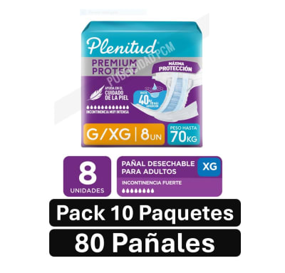 PACK PLENITUD PAÑAL XGx80
