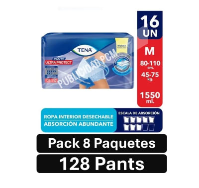 PACK TENA PANTS UP Mx128  PQ 8