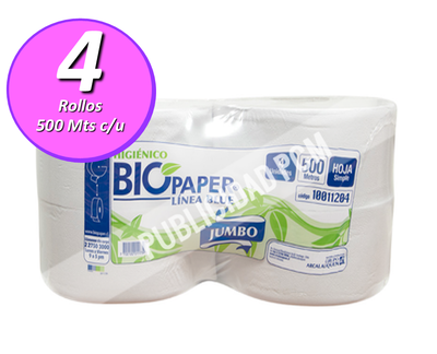 PAPEL HIGIÉNICO JUMBO 500 Mts. PAPEL HIGIÉNICO JUMBO 500 Mts.