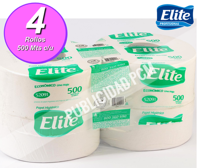 PAPEL HIGIÉNICO JUMBO ECONÓMICO ELITE 500 MTS PAPEL HIGIÉNICO JUMBO ECONÓMICO ELITE 500 MTS
