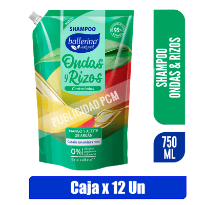 SHAMPOO BALLERINA ONDA Y RIZOS 750