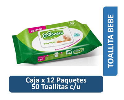 TOALLITA BEBE COTTONSEC 50 UN