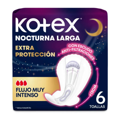 TOALLA KOTEX NOCTURNA LARGA