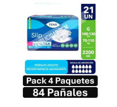 PACK TENA PAÑ SLIP Lx84  PQ 4