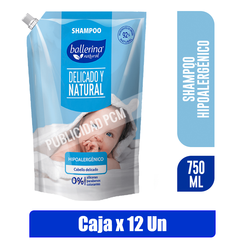 SHAMPOO BALLERINA HIPOALERGENICO DERM TIENDA DISTRIBUIDOR MAYORISTA