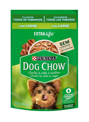 Sachet Dog Chow Cachorro Carne1