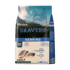 Bravery Dog Herring Adulto Medium - Large