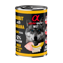 Lata Alpha Dog Conejo/Platano