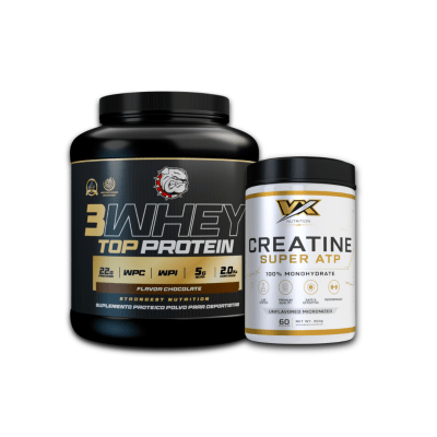 PROTEINA 3WHEY TOP PROTEIN (2 KG) + CREATINA 100% MONOHIDRATADA (300 G)