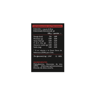 ZINC PRO MY NUTRITION 60 CAPS