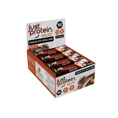 DISPLAY 12 JUST PROTEIN ISOLATE BAR 50 GR CHOCOLATE AVELLANA