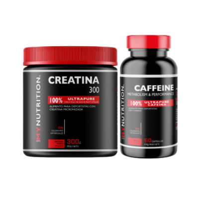 CREATINA 100% MONOHIDRATADA MY NUTRITION (300 GR) + CAFEINA 200 MG (60 CAPS)