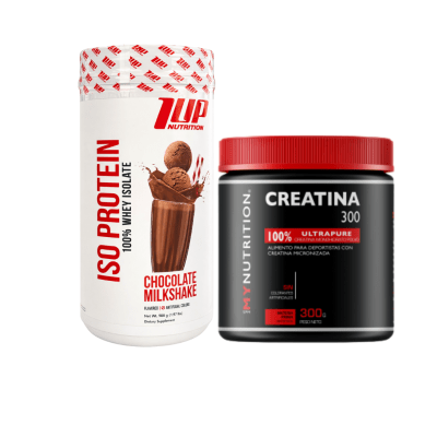 PROTEINA ISO PROTEIN 1UP (2 LB) + CREATINA 100% MONOHIDRATADA (300 GR)