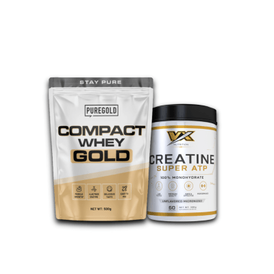 PROTEINA COMPACT WHEY GOLD 500 GR + CREATINE SUPER ATP VX 300 GR