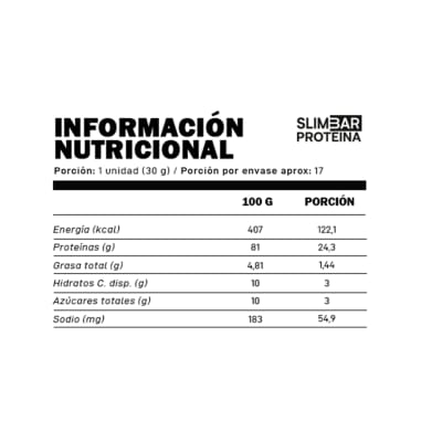 BARRA PROTEICA SLIMBAR (60 GR)