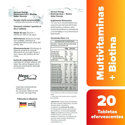 MULTI VITAMINAS + BIOTINA 20 TABS