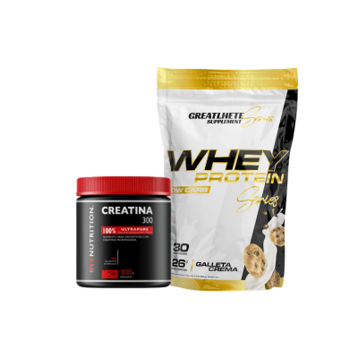 PROTEINA WHEY PROTEIN SERIES GREATLHETE (2 LB) + CREATINA 100% MONOHIDRATADA (300 GR)
