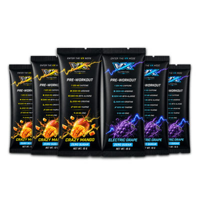 6 SACHET PRE WORKOUT VX NUTRITION 1 SERV