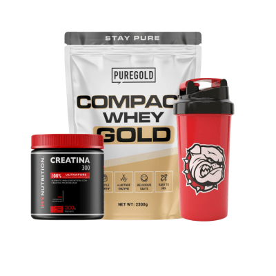 PROTEINA COMPACT WHEY (2,3 KG) + CREATINA 100% MONOHIDRATADA (300 GR)  + SHAKER