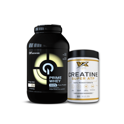 PROTEINA PRIME WHEY QNT (2 KG) + CREATINA 100% MONOHIDRATADA (300 GR)