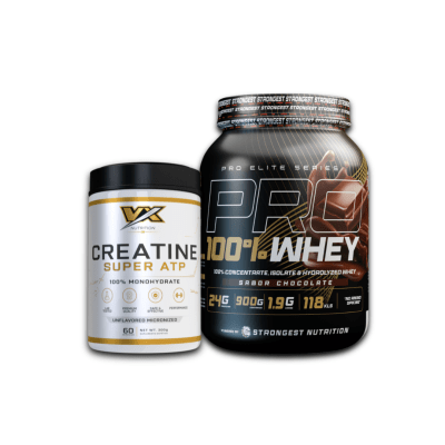 PROTEINA PRO 100% WHEY (900 GR) + CREATINA 100% MONOHIDRATADA (300 GR)