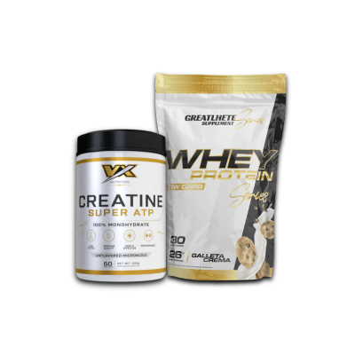 PROTEINA WHEY PROTEIN SERIES GREATLHETE (2 LB) + CREATINA 100% MONOHIDRATADA (300 GR)