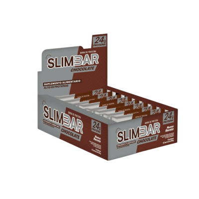 DISPLAY 12 BARRAS SLIMBAR CHOCOLATE 60 GR