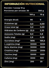 6 SACHET PRE WORKOUT VX NUTRITION 1 SERV