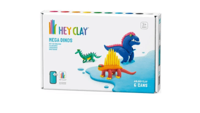 HEY CLAY MEGA DINOS ANKYLOSAURUS PARASAUROLOPHUS THERIZINOSAURUS 6 POTES1