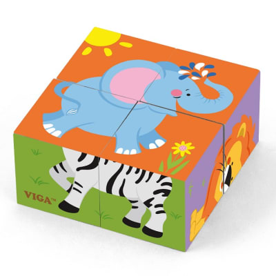 Puzzle con bloques jungla