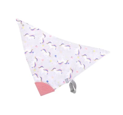 Infanti - Babero con mordedor impermeable unicornio