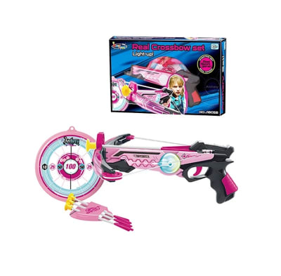 Evergroup - Ballesta con luces y flechas rosada1