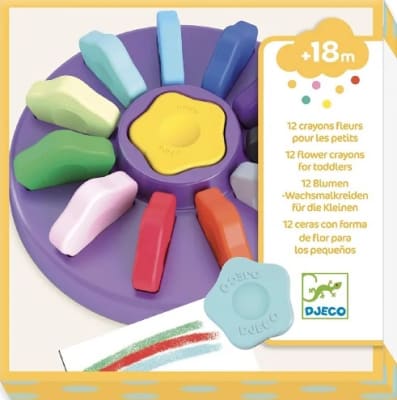 Djeco - 12 crayones Flor1