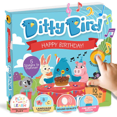 Ditty Bird - Libro interactivo Musical Happy Birthday en inglés
