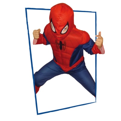DISFRAZ - DELUXE CON MUSCULOS SPIDERMAN 6-7 AÑOS