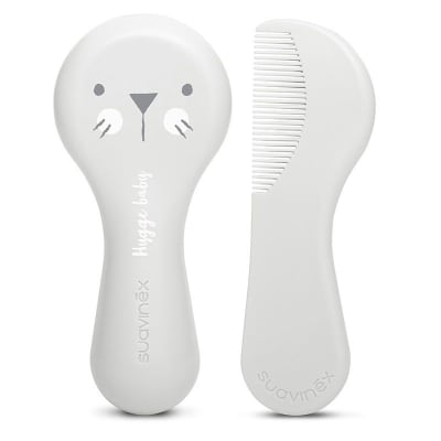 Cepillo y Peineta Suave Gris