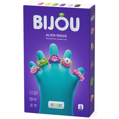 HEY CLAY BIJOU ANILLOS ALIENS 3 POTES